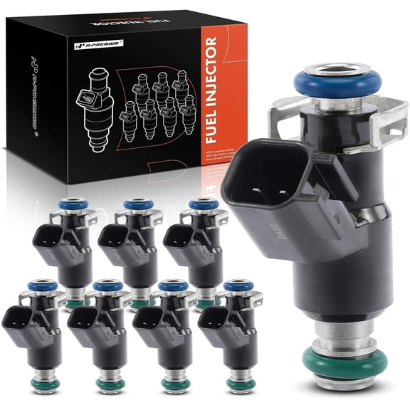 A-Premium Fuel Injectors Compatible with Chevrolet Silverado 2500 HD 3500 HD Suburban Suburban 2500 Express 2500 3500 4500 & GMC Sierra 2500 HD Yukon XL 2500 Savana 2500 3500 4500 Set of 8