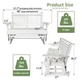 thumbnail image 2 of Mosbrisa HDPE Patio Glider, Poly Lumber Weather-Resistant Outdoor Glider Bench, for Patio, Porch, Yard,  2-Seaters, White, 2 of 6