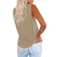 thumbnail image 2 of Eurivicy Women's V Neck Sleeveless Tank Tops Casual Summer Pocket T Shirts Solid Color Loose Fit Shirt Tees, 2 of 4
