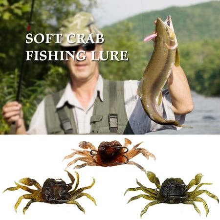 Lures Soft Lures Crab Soft Fish Bait 3 Pcs Soft Fish Bait With Crab Bait Soft Buzhi Crab Lure Crab Lure 3 Ajcoflt
