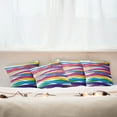 thumbnail image 3 of Ambesonne Colorful Throw Pillow Cover 4 Pack, Vibrant Ribbon Design, 24", Multicolor, 3 of 6