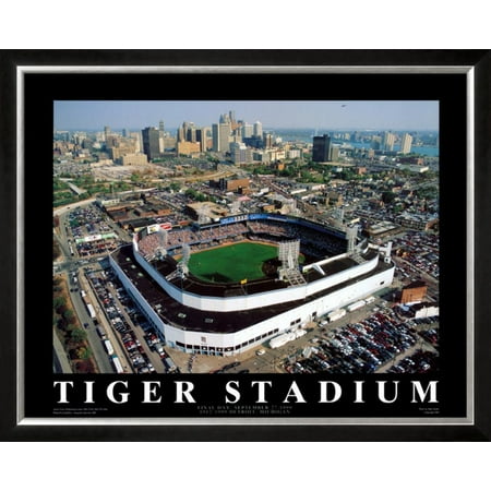 Arrowhead Stadium Framed Detroit - Tiger Stadium Final Game Framed Art Print Wall Art By Mike Smith - 30.5x24.5 ()