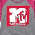 thumbnail image 3 of MTV Logo - Punk Poster - Toddler And Youth Girls Raglan Graphic T-Shirt, 3 of 4