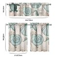 thumbnail image 6 of Kitchen Curtains 36 Inch Short - 3 Panel Set, Hawaiian Sea Turtle Ocean Design, Tropical Underwater Marine Life Print, Rod Pocket Window Curtain, Easy Wash, 6 of 6