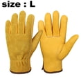 thumbnail image 2 of 1 par de guantes de trabajo de cuero para hombres y mujeres Guantes de jardinería de cuero, 2 of 5