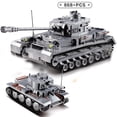 thumbnail image 1 of Bloques de construcción de tanque militar para niños, juguete de ladrillos para armar tanque militar M1a2 alemán, serie Army Tiger, código 2023, 1 of 3