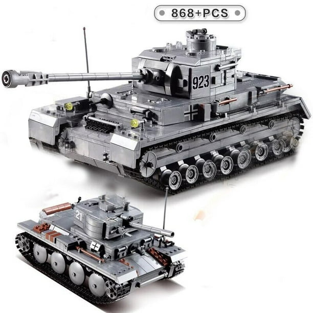 Bloques de construcción de tanque militar para niños, juguete de ladrillos para armar tanque militar M1a2 alemán, serie Army Tiger, código 2023