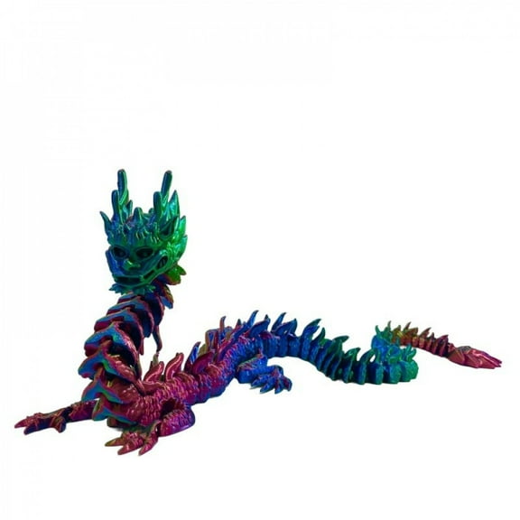 3D Printed Green Headed Imperial Dragon Figurine