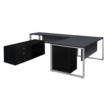 Regency Structure 72 In U Shaped Low Metal Credenza Office Desk