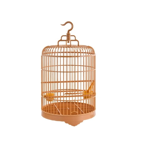 Bird Cage Parrot Stand Cage Lightweight Large Hanging Bird Feeder Waterer Round Birdcage Bird House for Canary Cockatiel Accessories