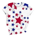 thumbnail image 5 of VKOYWKM American Flag Shirt for Women 4th of July Patriotic T Shirts Star Stripe Graphic Tees Short Sleeve Crew Neck Red White and Blue Tshirt Shirts, 5 of 5