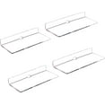 thumbnail image 1 of IEEK 4 PCS Clear Small Acrylic Floating Wall Shelves,9 Inch Adhesive Display Shelf for Nintendo Switch/Smart Speaker/Security Cameras/Action Figures,No Damage Expand Wall Space, 1 of 8