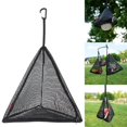 thumbnail image 2 of Outdoor Zipper Mesh Bag Hanging Triangular Storage Basket with Hook Foldable PVC Drying Net for Camping New, 2 of 9