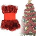 thumbnail image 2 of Garlands for Decoration, Christmas Garland Tinsel - Holiday Decor Artificial Garland for Indoor Outdoor, Sparkle Tinsel Rope for Tree, Mantel, Staircase, Party & Home Decorations (5M) Red, 2 of 9