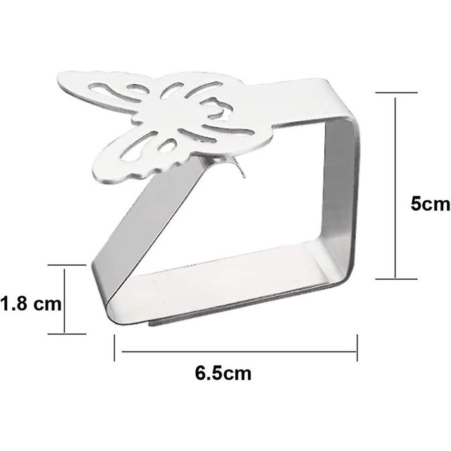 8 piezas Mantel Colgador Clip Abrazadera Soporte de acero inoxidable Mariposa Cubierta de la mesa Clip Mantel El grosor de la mesa no supera los 3 cm U ShuxiuWang 8390613557193