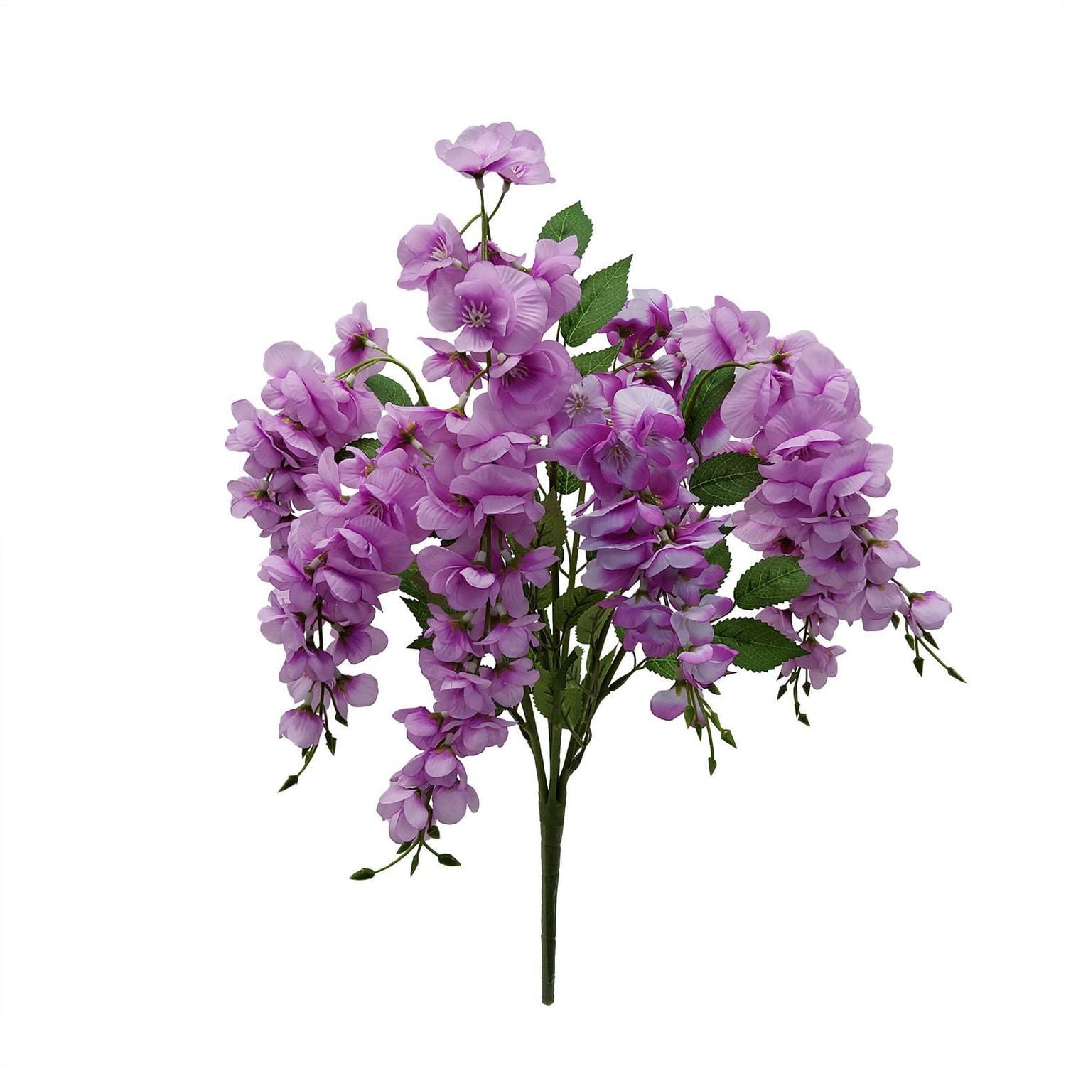 Mainstays Indoor Artificial Wisteria Bouquet, Purple Color, Assembled Height: 20"