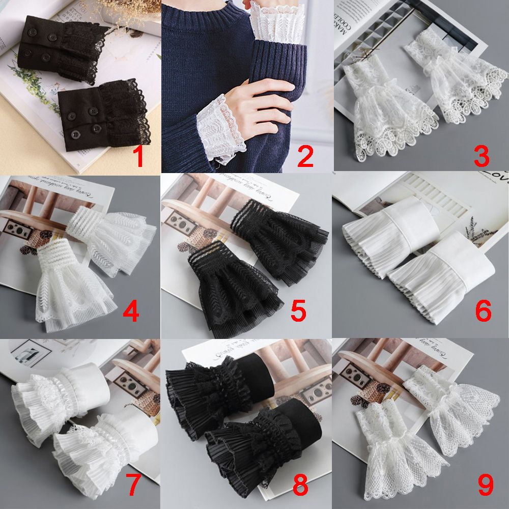 Lolita Princess Sweater Lace Ruffles Fake Cuffs Detachable Sleeves DIY