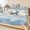 Gray-Blue, variant on King Size Fitted Sheet Set - Navy Blue Pumpkins Fall 3 Piece Bedding Sets 16" Deep Pocket Fitted Sheet with 2 Pillowcases, Thanksgiving Coastal Starfish Ocean Brushed Microfiber Hotel Bed Sheets