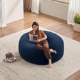 thumbnail image 6 of Venuezy Bean Bag Chair 5Ft, Memory Foam Filled, Super Soft Plush, Beanbag Chairs for Adults, Soft Sofa with Removable Flannel Cover, Round Couch for Living Room, Bedroom, Apartment & Reading Nook, 6 of 10