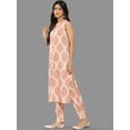 thumbnail image 5 of Janasya Women's Light Peach Crepe Digital Printed Co-ords Set, 5 of 7