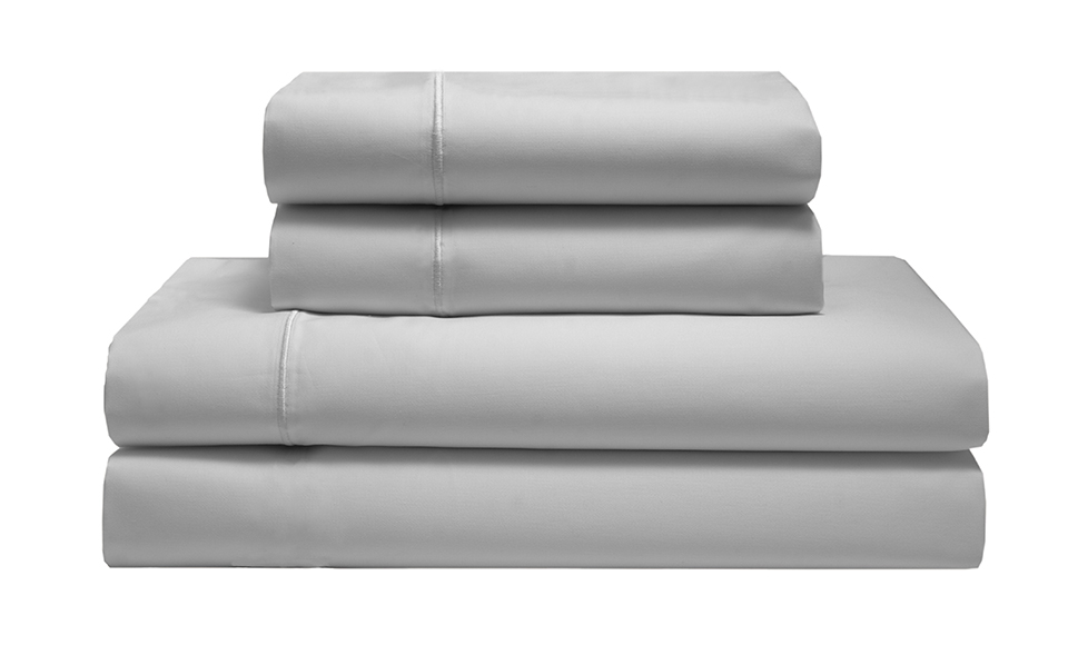 KING GREY SILKY SOFT COTTON SOLID SHEET SET