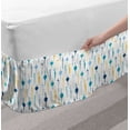 thumbnail image 2 of Vegetable Bed Skirt, Drawings of Turnips and Carrots, Elastic Bedskirt Dust Ruffle Wrap Around for Bedding Decor, 4 Sizes, White Multicolor, by Ambesonne, 2 of 2