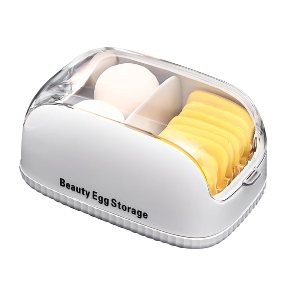 Beauty Blender Holder, Makeup Sponge Holder with Lid, Beauty Blender Organizer, Makeup Sponge Case for Countertop