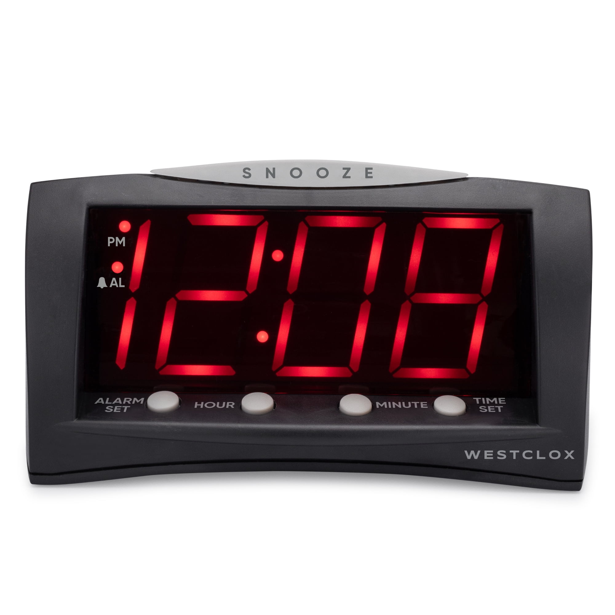 Westclox Triad Alarm Clock with Large 1.8 Red LED Display