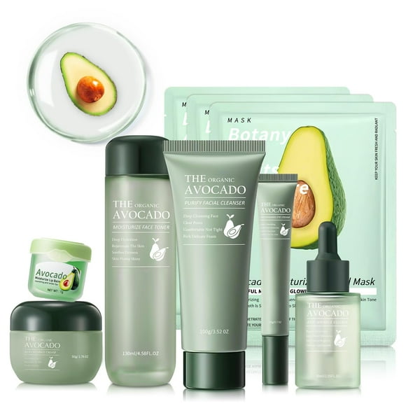 Set de cuidado de la piel mopayzer Avocado 9 en 1 con limpiador facial y mascarilla