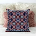 thumbnail image 3 of Mandala Floral Tiles Throw Pillow in Red Blue Black 20x20, 3 of 3