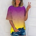 thumbnail image 2 of Giftesty Womens Plus Size Clearance Women's Summer Loose Printing Short Sleeve Crew-Neck T-Shirt Casual Tee Tops, 2 of 5