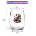 thumbnail image 5 of Spooky Halloween Night Witch Wirehaired Pointing Griffon Glowing Pumpkins 15oz Stemless Wine Glass Mug Dog Lover Wine Glasses Cup - 12015, 5 of 5