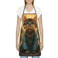 thumbnail image 3 of Sikiie Sunflower Meditating Cat Aprons for Kitchen Cooking Aprons, Chef Apron for Men Women Chef, 3 of 7