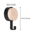 thumbnail image 2 of COSMOBETTY Kitchen Wall Hook 10Pcs Wooden Round Head Black Removable For Hanging, 2 of 8