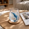 thumbnail image 4 of VORJELT Artisanal 2D Shark & Octopus Stemless Wine Glass - Intricate Handcrafted Borosilicate Glass for Coastal Decor, Perfect for Cocktails, Iced Coffee, and Unique Gift for Ocean Lovers C, 4 of 7