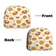 thumbnail image 6 of Kdxio Pumpkin Maple Leaves Pattern Print 2 Piece Car Head Rest Covers Set Auto Front/Rear Seats Headrest Cover Universal Fit Most Cars,Sedan, SUV, 6 of 9