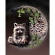 thumbnail image 1 of Cuadros Decorativos Kit de pintura por números DIY mapache mano aceite arte imagen artesanía hogar pared decoración Likrtyny embutido en tela, 1 of 1