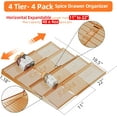 thumbnail image 2 of Spice Drawer Organizer, 8 Tier- 8 Pack Amber Acrylic Drawer Seasoning Organizer, Expandable From 11'' to 22'' Kitchen Spice Rack Organizers and Storage for Drawer (Jars not included), 2 of 7