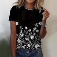 thumbnail image 4 of cocolona Womens Summer Short Sleeve Tops Casual Loose Floral Print Basic T-shirts Crew Neck Tees Trendy Blouse, 4 of 4