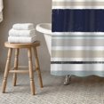 thumbnail image 3 of Creative Products Navy and Blue Stripes 71x74 Shower Curtain, 3 of 7