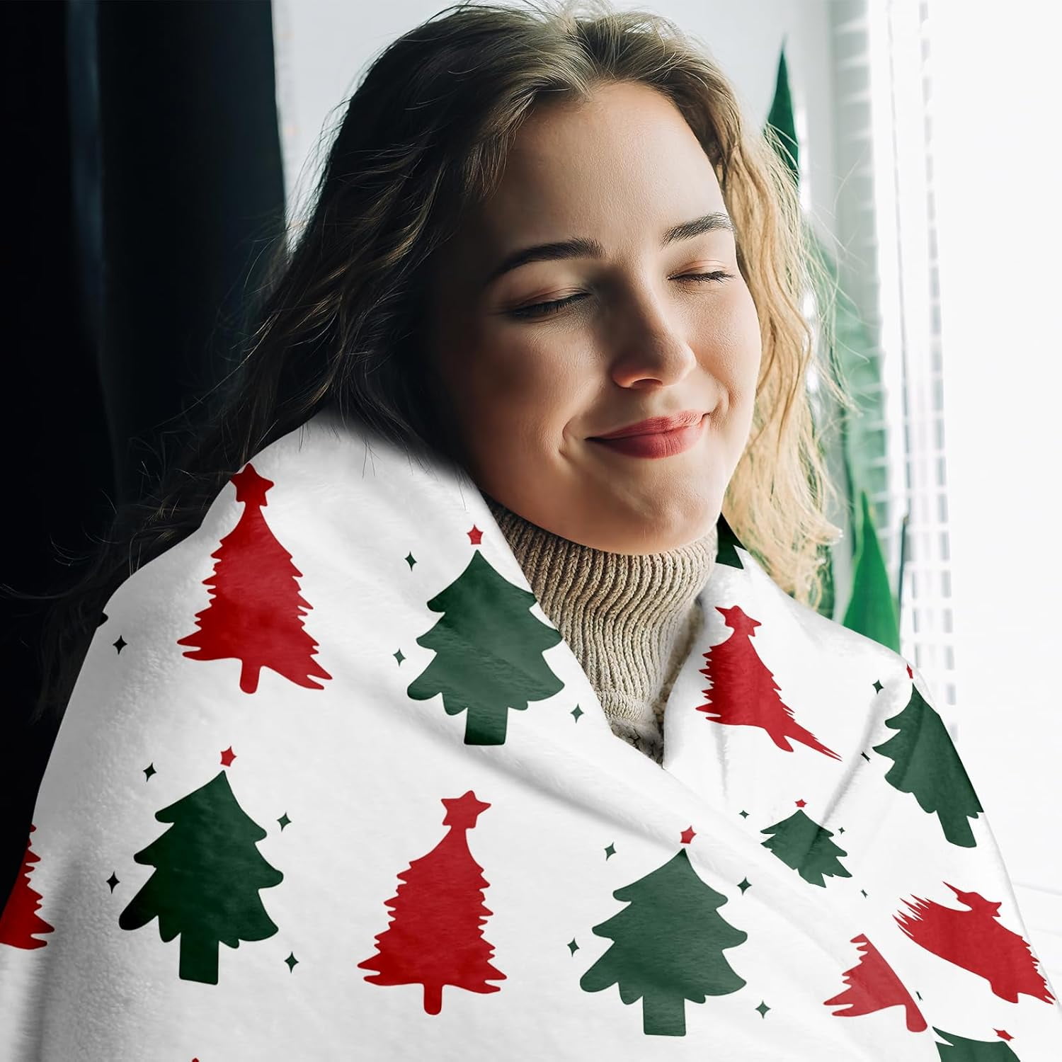 Christmas Throw Blanket for Women Men Christmas Stocking Stuffers for Adults Teens kids Christmas Blanket for Her Him White Elephant Gifts Fuzzy Cozy Christmas Throw Blankets for Couch Bed 40x50