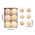 thumbnail image 3 of Qjidjing 6Pcs Christmas Tree Ball Ornaments, 3.15 inch Hanging Flocked Balls, for Christmas Tree, Mantel, Indoor Holiday Decor, 3 of 6