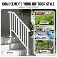 thumbnail image 6 of KFFKFF Handrails for Outdoor Steps for 3-4 Steps, Senior Safety Stair Rail | Sturdy Carbon Steel Handrail Kit with Vintage Arch Design | for Concrete Steps, Porches & Decks, 6 of 9