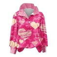 thumbnail image 4 of Heart Blouses for Women Lapel Collared Valentine Long Sleeve Button Up Dressy Shirts Cute Casual Outfits, 4 of 4