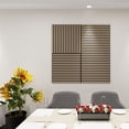 thumbnail image 3 of Dundee Deco Acoustic Panels, Wooden Slats for Decor and Noise Reduction - 3D Wall Panels or Ceiling Panels - Medium Taupe - Sample 6" x 6", 3 of 7