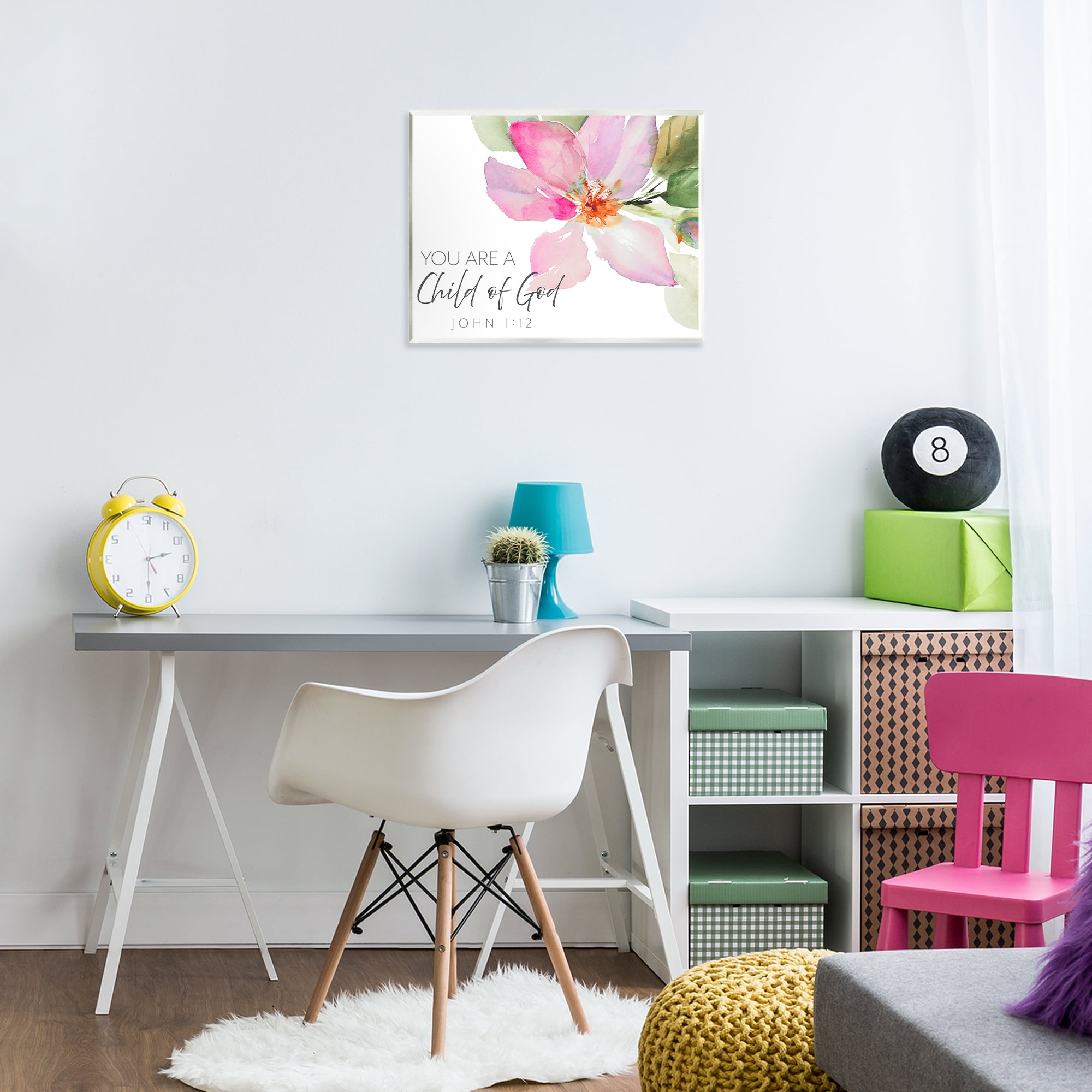 Stupell Industries Child Of God Pink Flower Wall Plaque Art, design by Lanie Loreth