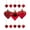 Red, variant on Valentine's Day Heart Baubles Ornaments, Heart Shaped Christmas Tree Baubles, Heart Hanging Decorations for Engagement, Anniversary, Birthday, Wedding Party (12Pcs)