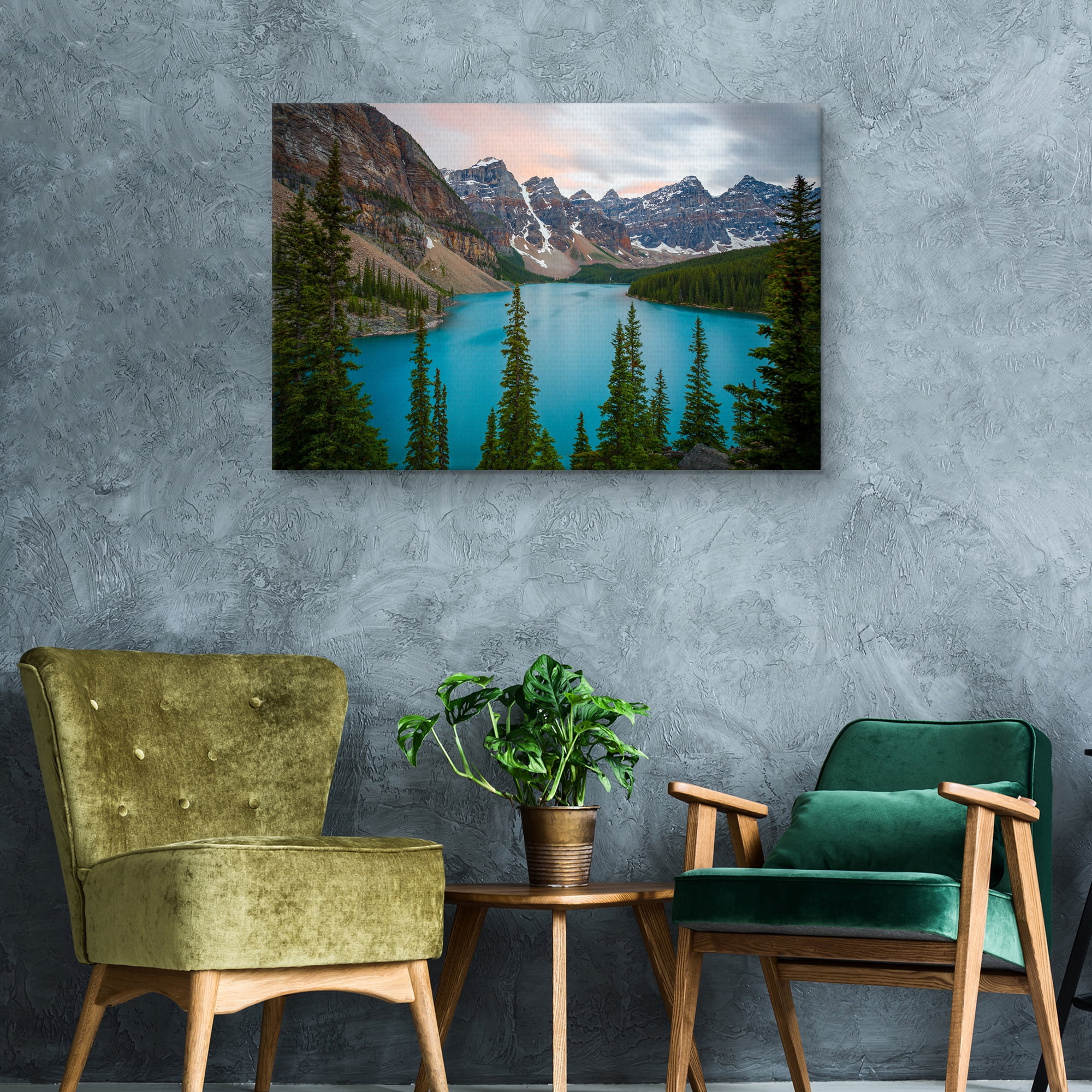Masterpiece Art Gallery Mountain Lake by Johny Georend Canvas Art Print