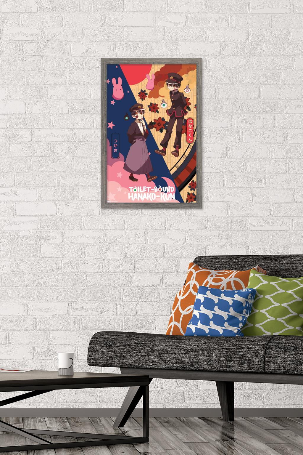 Toilet-Bound Hanako-kun (2020) - Hanako & Tsukasa Wall Poster, 14.725" x 22.375" Framed
