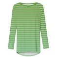 thumbnail image 4 of hxobax Womens Oversized Striped Tunic Tops Fall Long Sleeve Shirts Ombre Colorblock Pullover Tshirts, 4 of 5